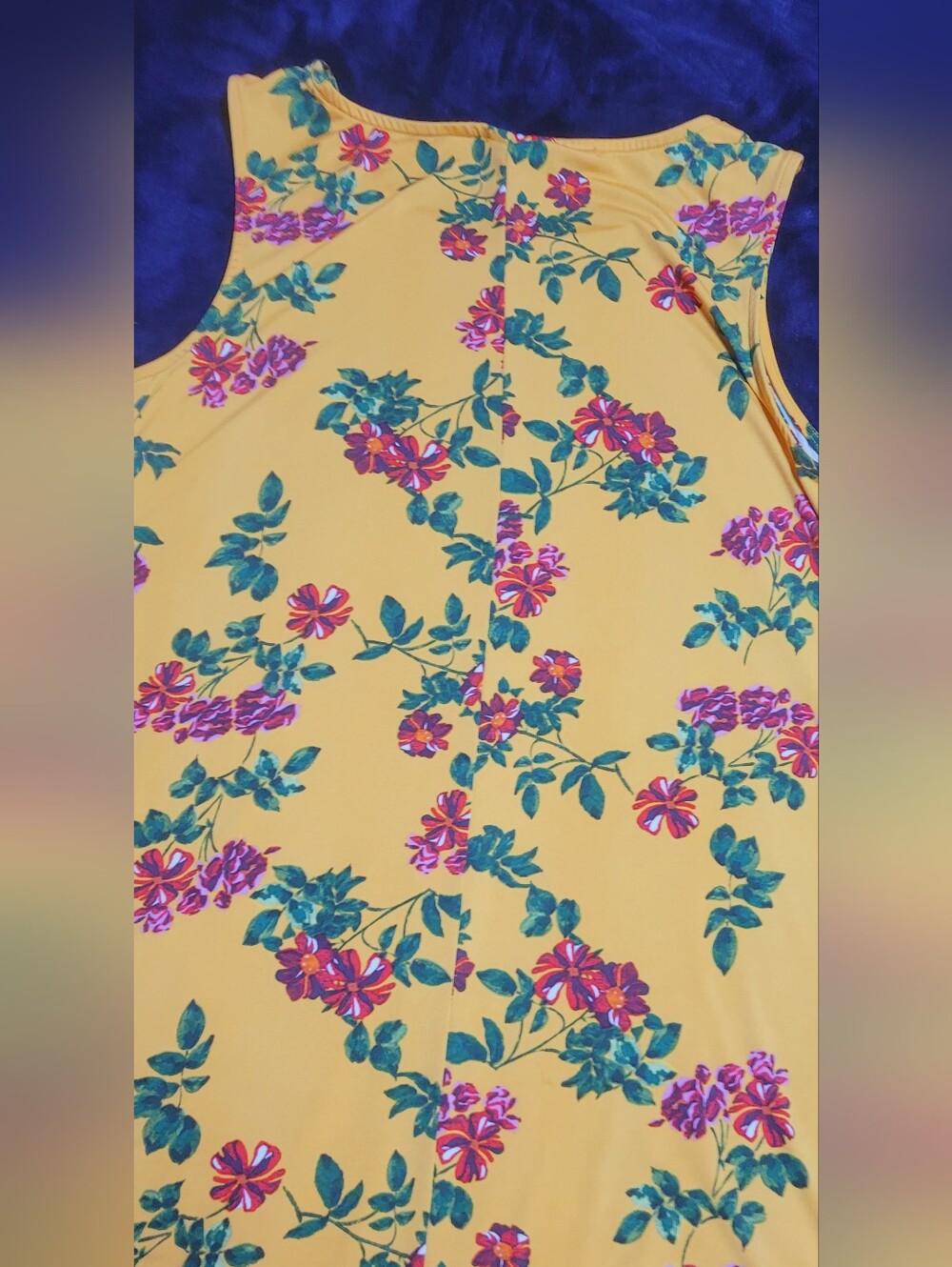 🌼 Nina Leonard Mustard Yellow Floral Shift Dress 🌼 - Picture 8 of 8